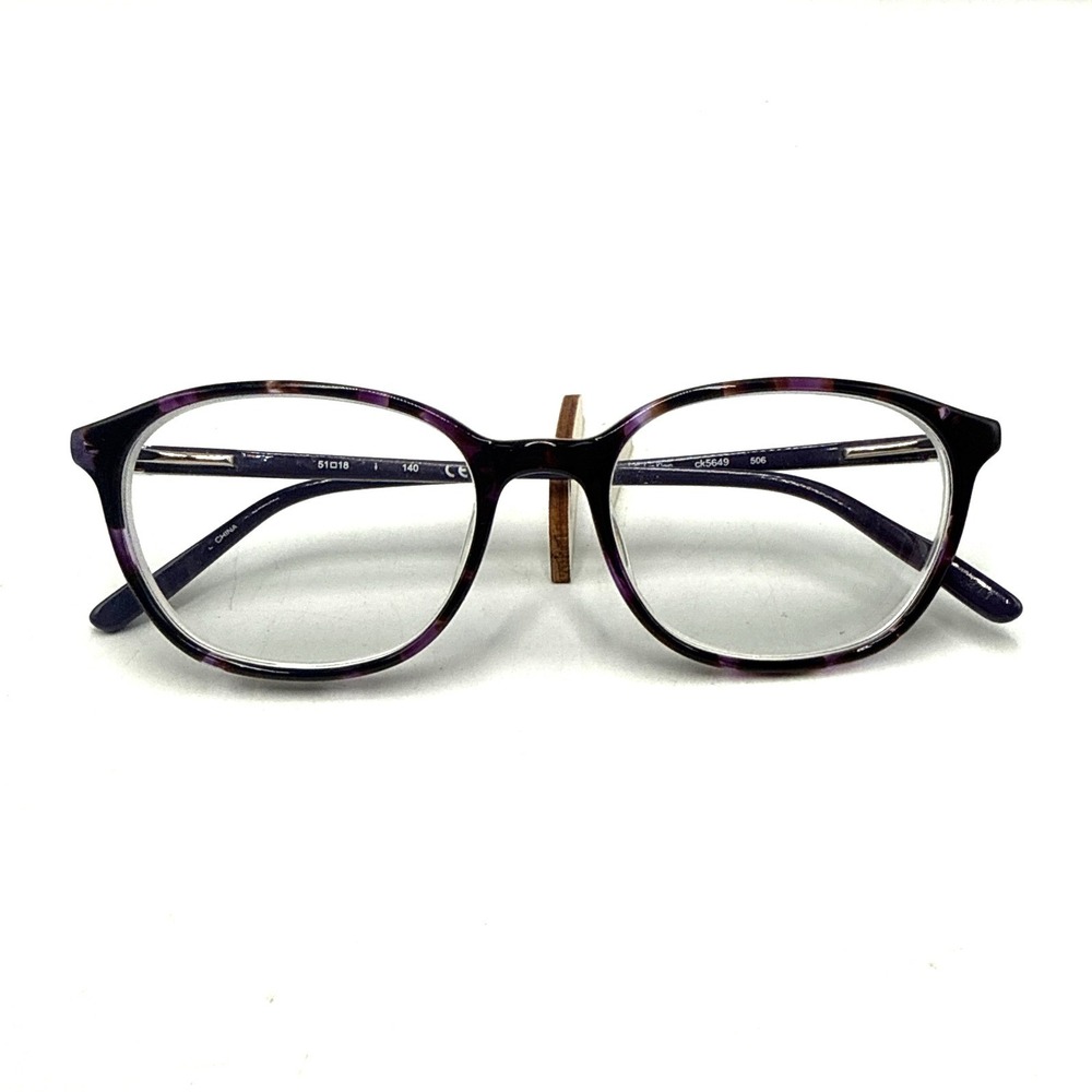 Calvin Klein CK5649 506 Purple Tortoise Oval Eyeglasses Frames 51-18-140